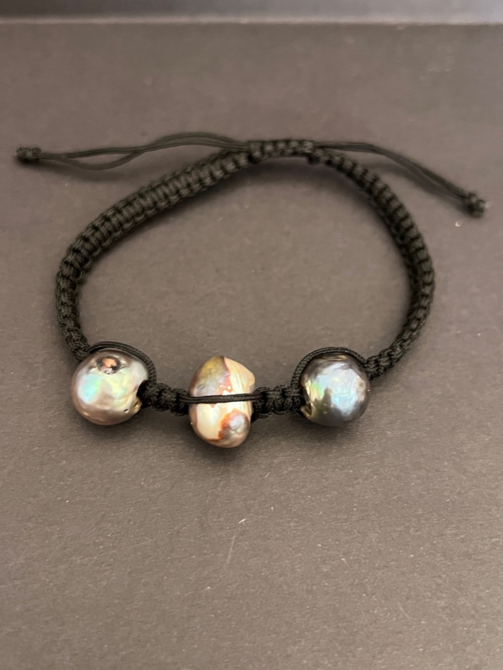 Baroque Tahitian Pearls woven bracelet